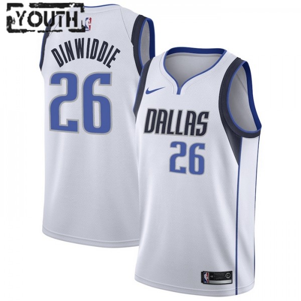 Dallas Mavericks Trikot Spencer Dinwiddie 26 Nike 2022-23 Association Edition Weiß Swingman - Kinder Dallas Mavericks Trikot Spencer Dinwiddie 26 Nike 2022-23 Association Edition Weiß Swingman - Kinder